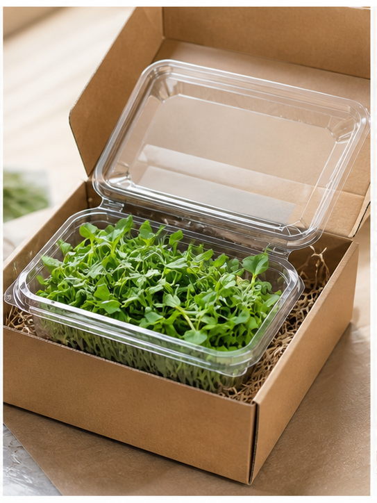 Packed microgreens